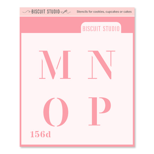 Letters M - P cookie stencil