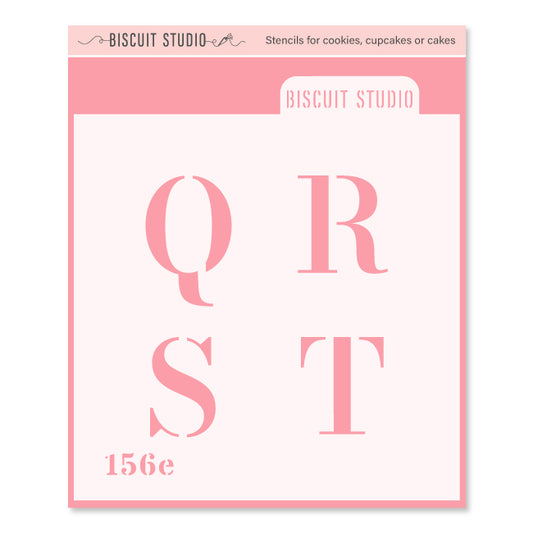 Letters Q - T cookie stencil