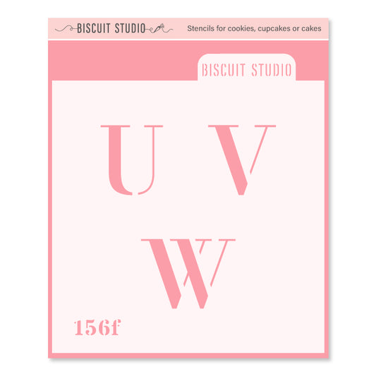 Letters U - W cookie stencil