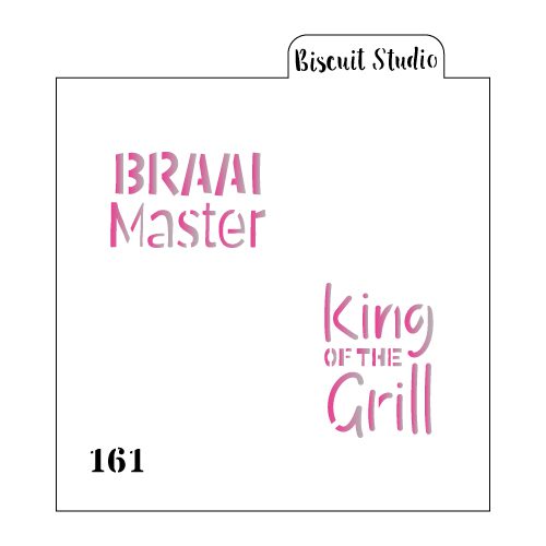 Braai master / kind of the grill cookie stencil