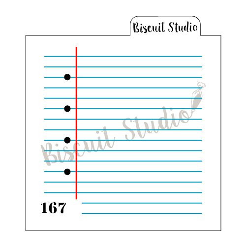 Exam notebook markings cookie stencil