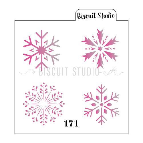 Snowflake designs cookie stencil