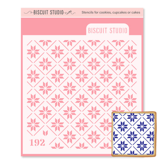 Italian tile cookie stencil