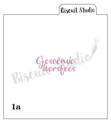 Geseende Kersfees cookie stencil