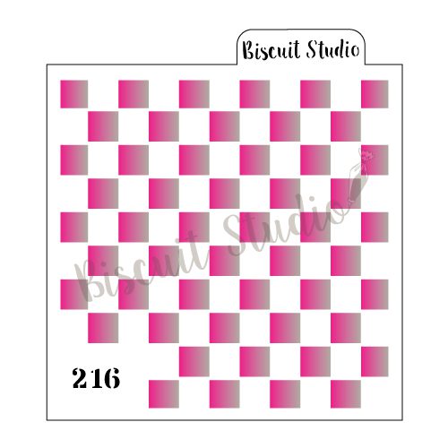 Checkered medium cookie stencil