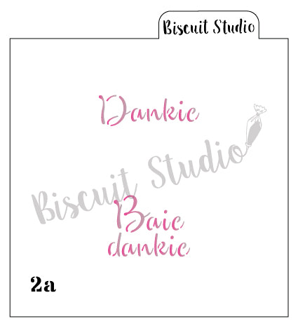 Baie dankie cookie stencil