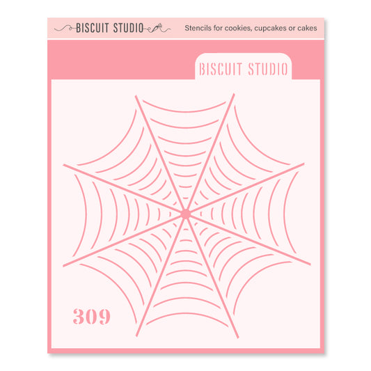 Spiderweb large cookie stencil