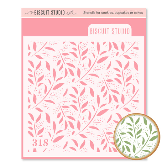 Tranquil branches background cookie stencil