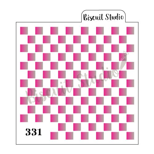 Checkered small cookie stencil