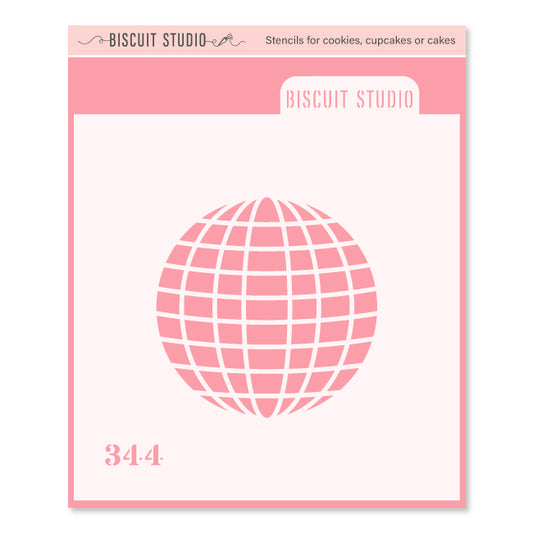 Disco ball cookie stencil