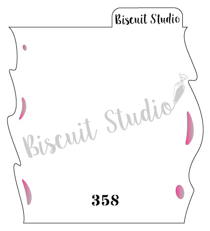 Wave / planet edge cookie stencil