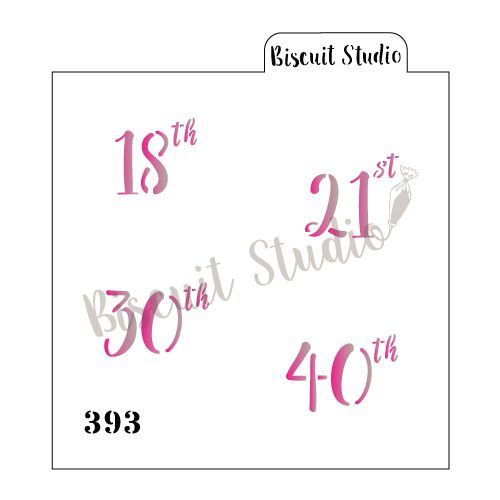 Milestone numbers cookie stencil