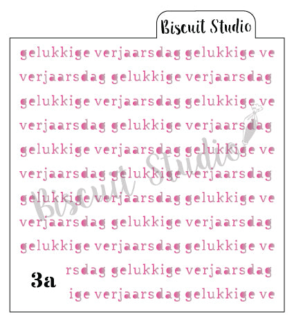 Gelukkige verjaarsdag background cookie stencil