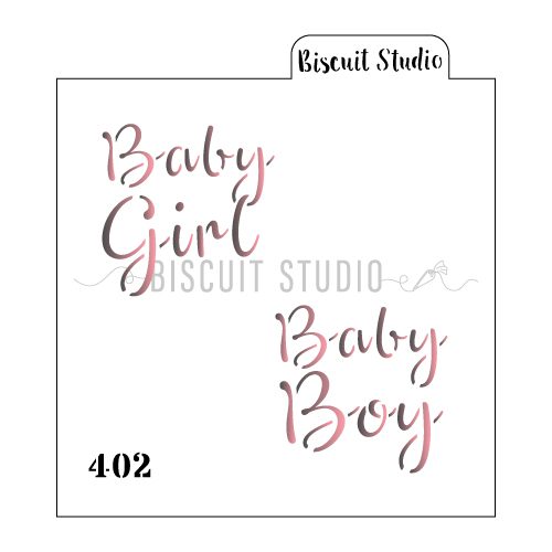 Baby boy / girl cookie stencil