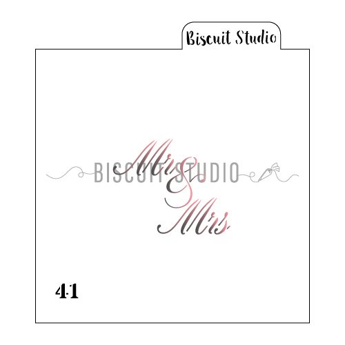 Mr & Mrs cookie stencil