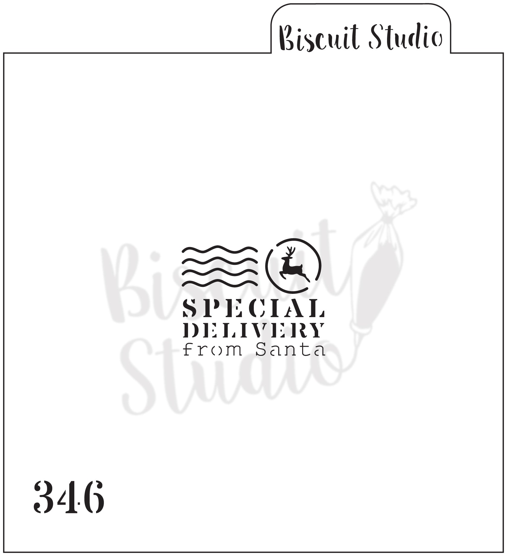 Special Delivery cookie stencil