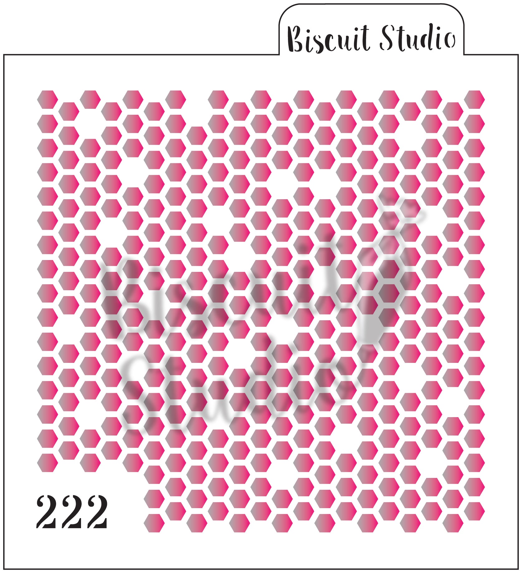 Small honeycomb cookie stencil