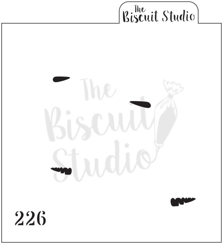Small snowman face cookie stencils (2 set)