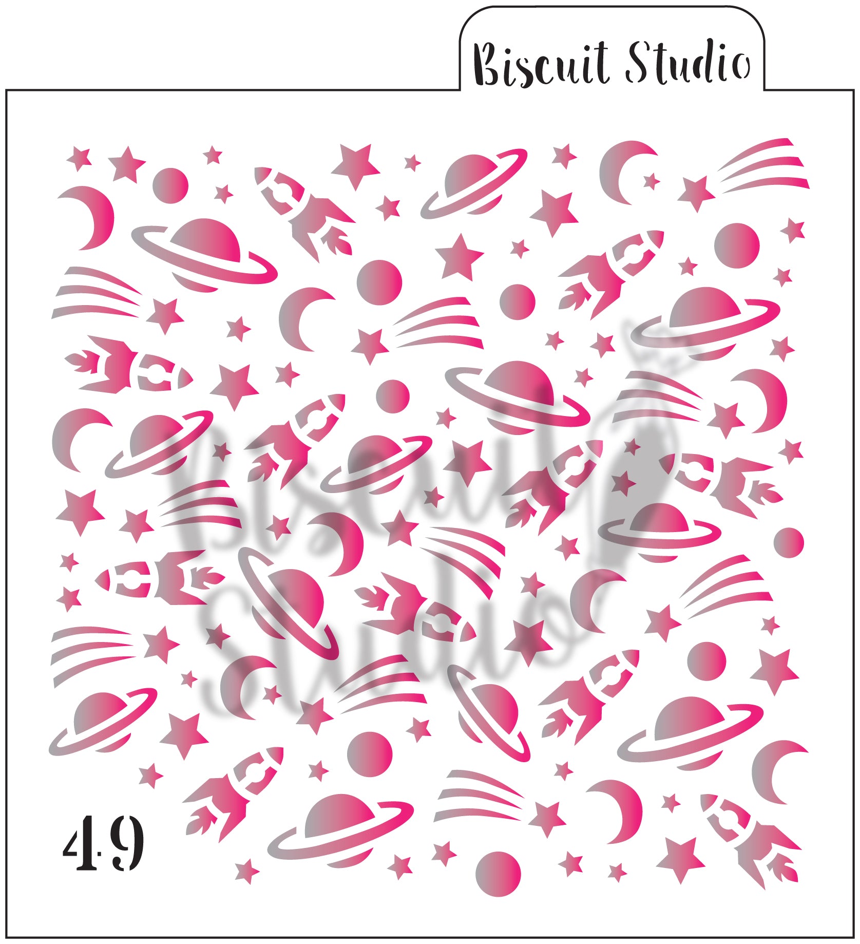 Space background cookie stencil