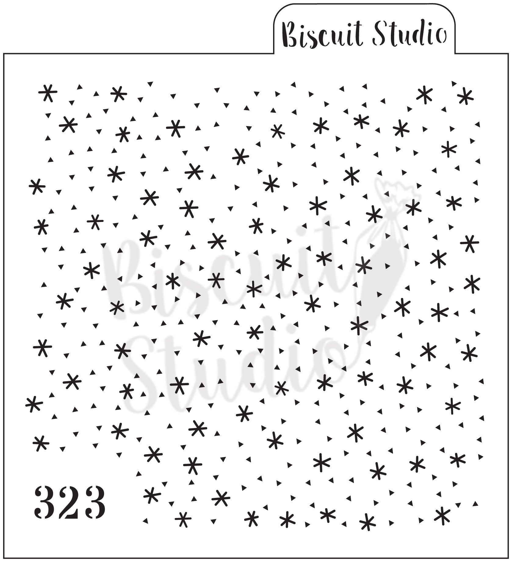 Stars & Triangles cookie stencil