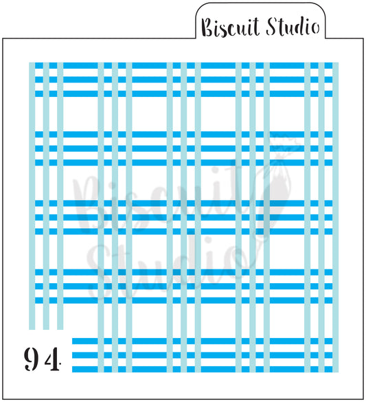 Plaid stripe cookie stencil