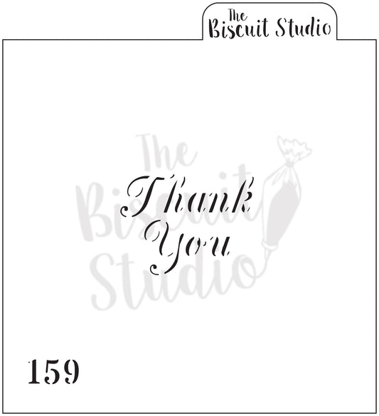 Thank you cookie stencil (single) – food safe cookie stencil by Biscuit Studio