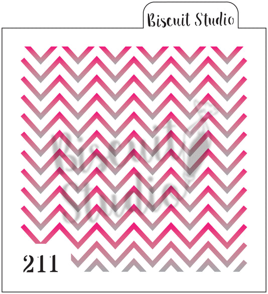 Thin chevron cookie stencil