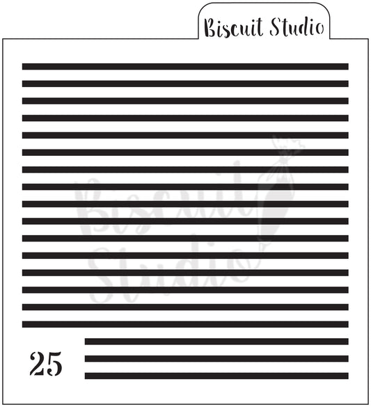 Thin stripes cookie stencil