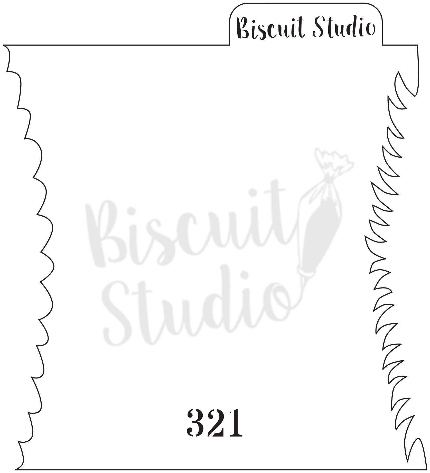 Tree edge cookie stencil