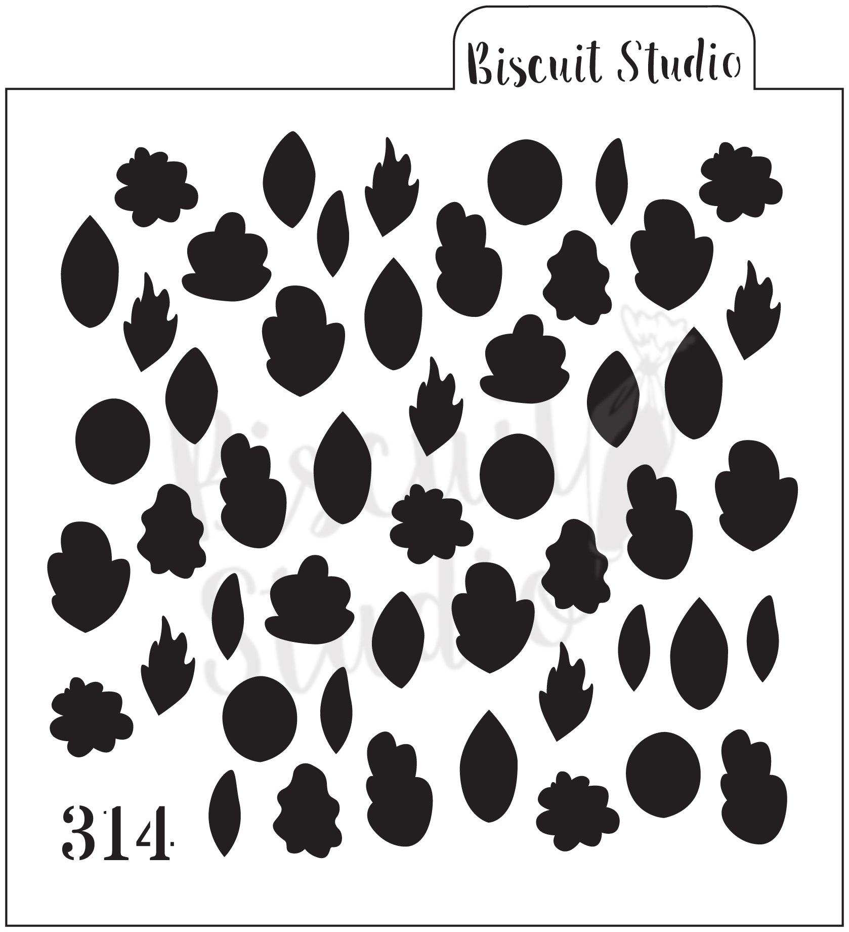 *Tree background 2 set cookie stencil