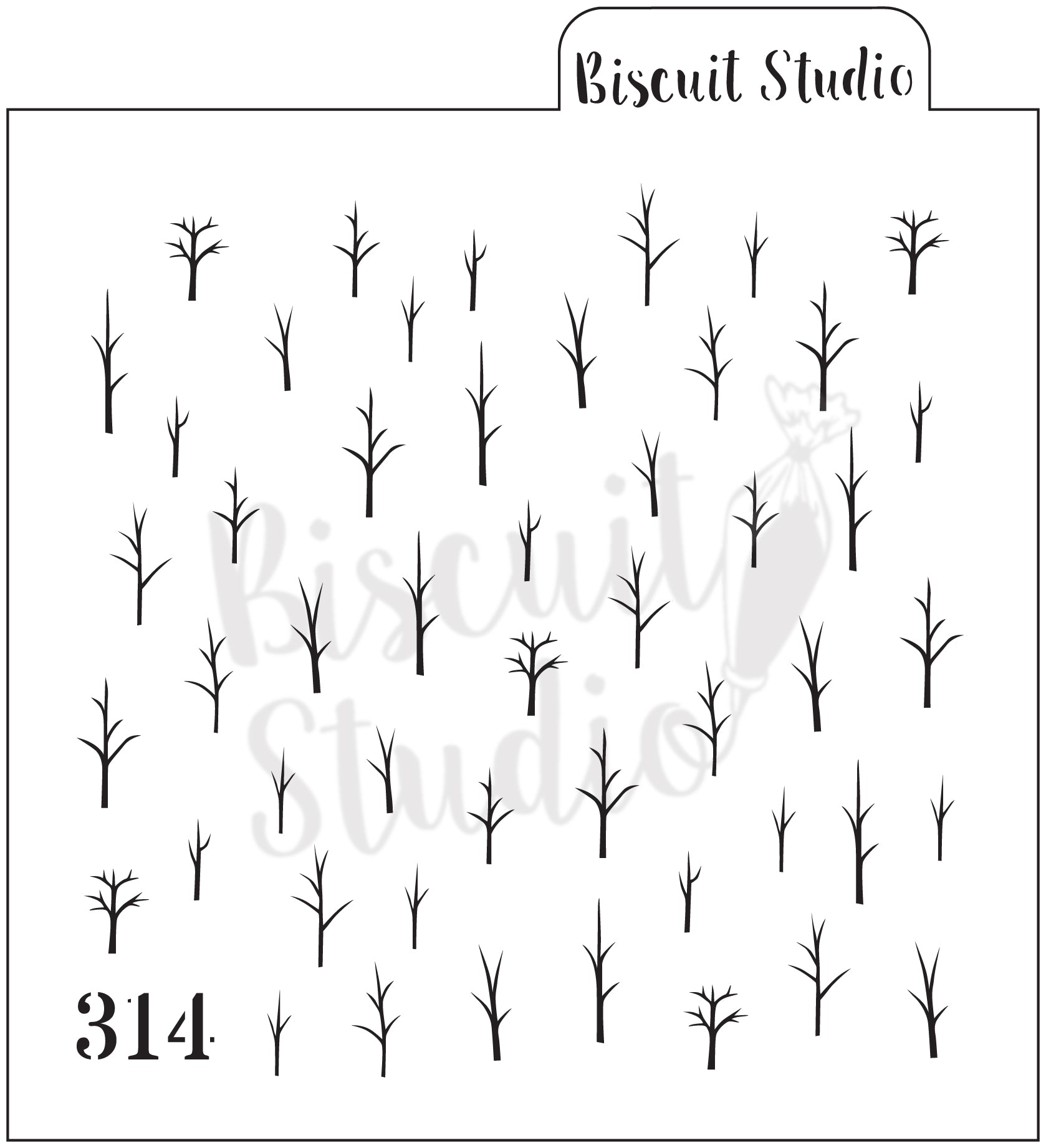*Tree background 2 set cookie stencil