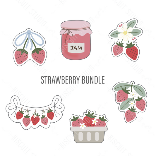 Strawberry Cookie Cutter Bundle