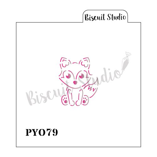 Cute fox PYO cookie stencil