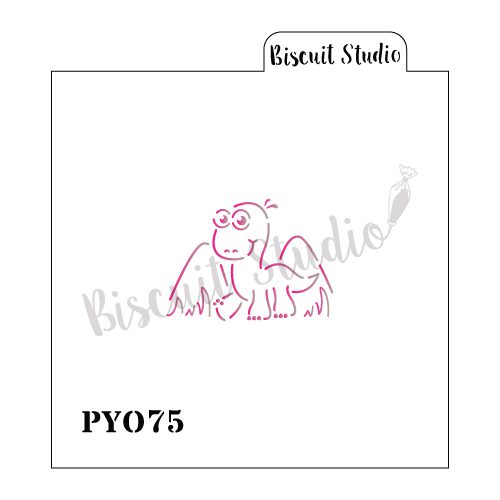 Cute dino PYO cookie stencil