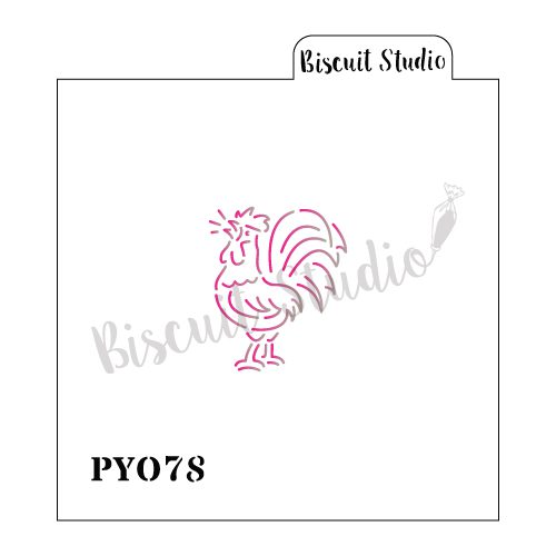 Rooster PYO cookie stencil