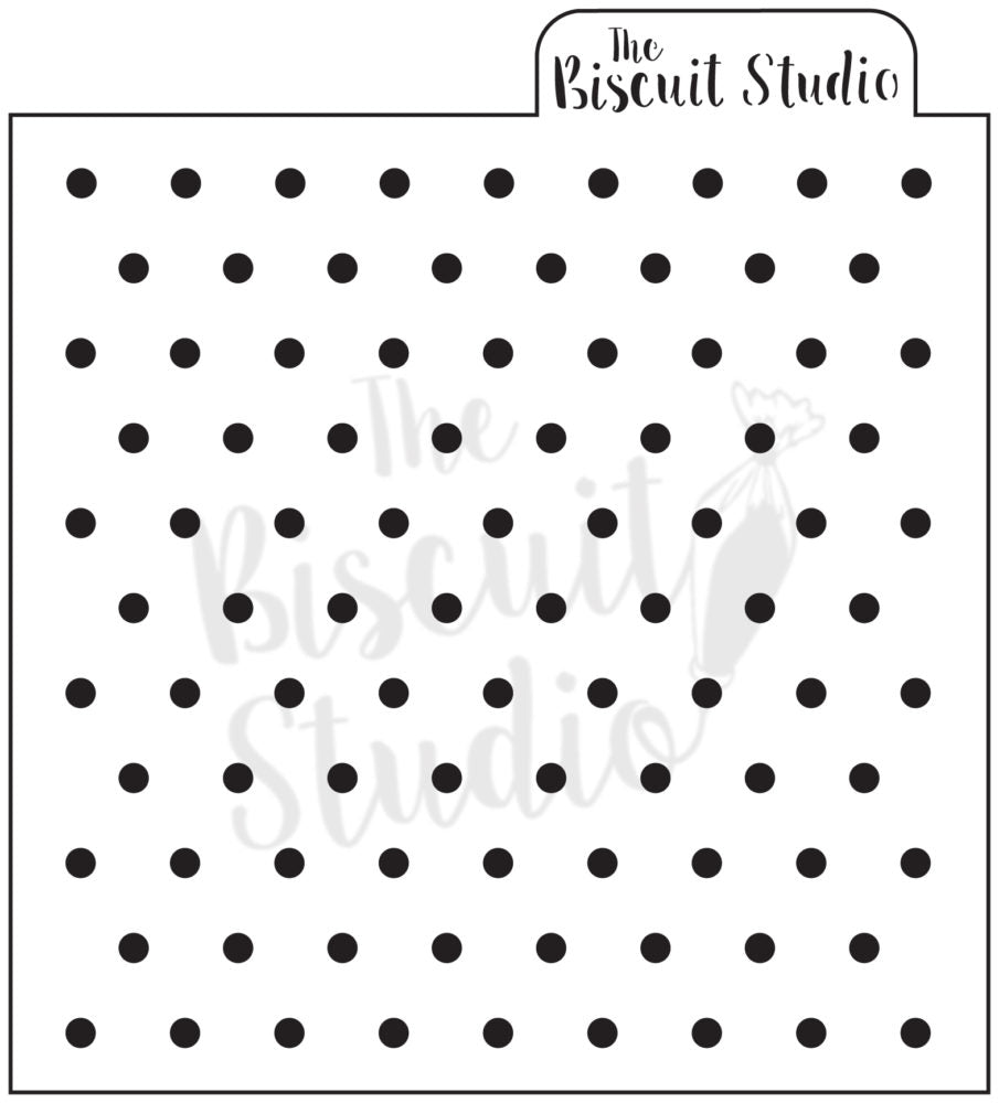 Dots background cookie stencil