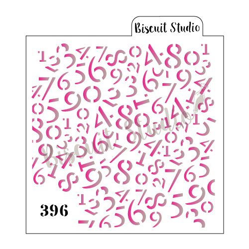 Jumbled numbers Cookie Stencil