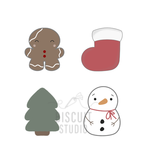 Mini Christmas 6cm Cookie Cutter Set