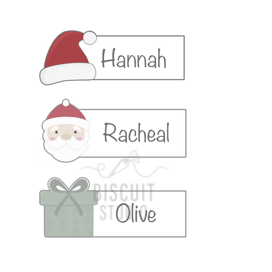 Name plaque set of 3 Cookie Cutters