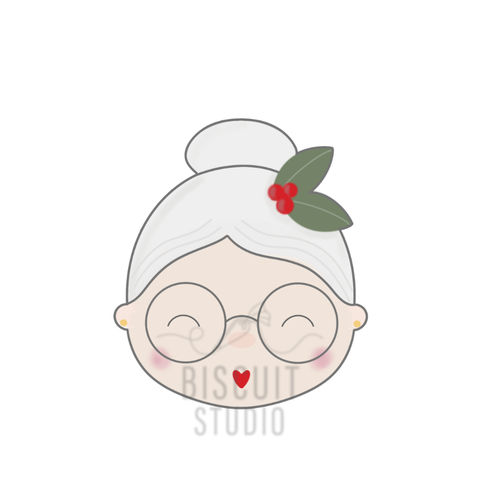 Mrs. Claus With Holly Cookie Cutter