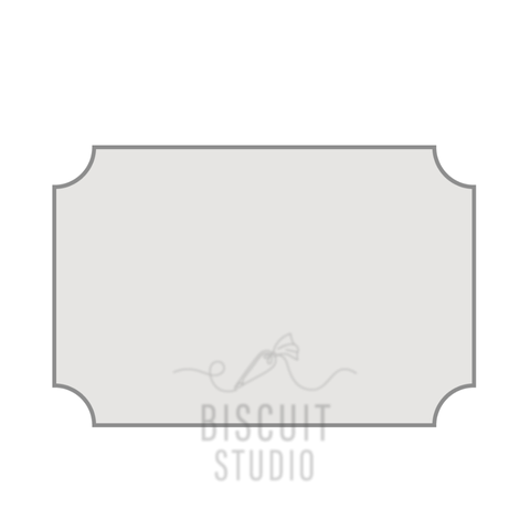 Ticket plaque cookie cutter