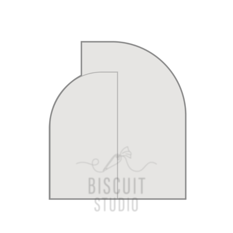 Double arch plaque cookie cutter