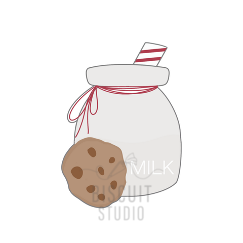 Milk bottle & cookie Cookie Cutter