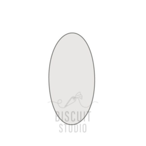 Slim oval Cookie Cutter