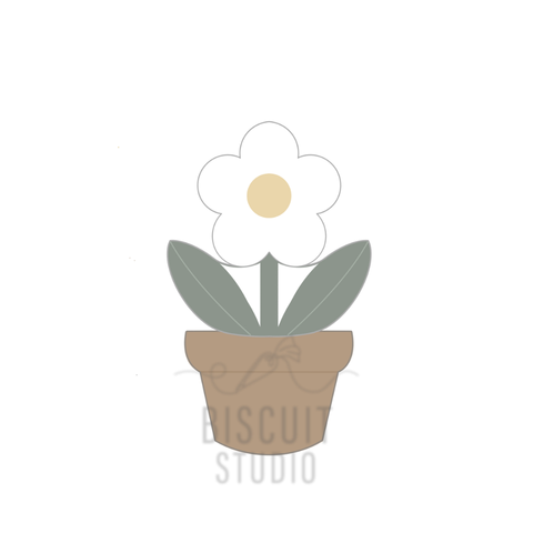 Flower pot 3 parts V2 Cookie Cutter