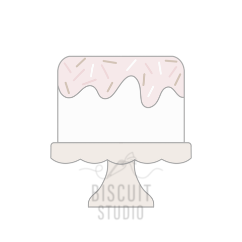 Cake on stand cookie cutter