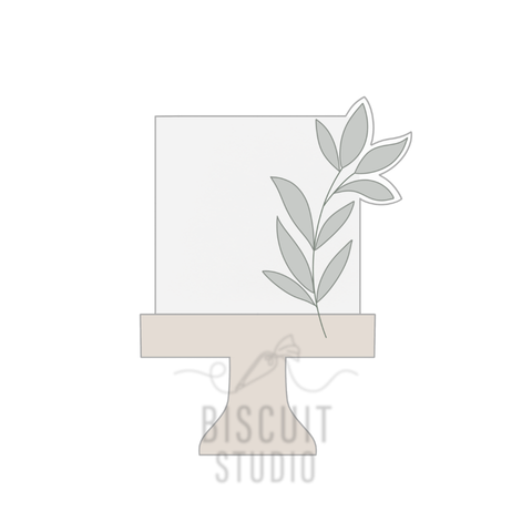 Cake with leaves V2 cookie cutter