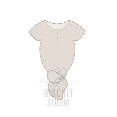 Knotted baby grow cookie cutter
