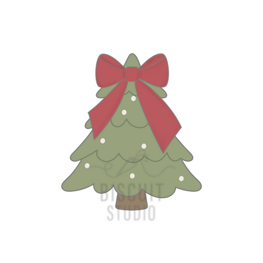 Tree with bow Cookie Cutter