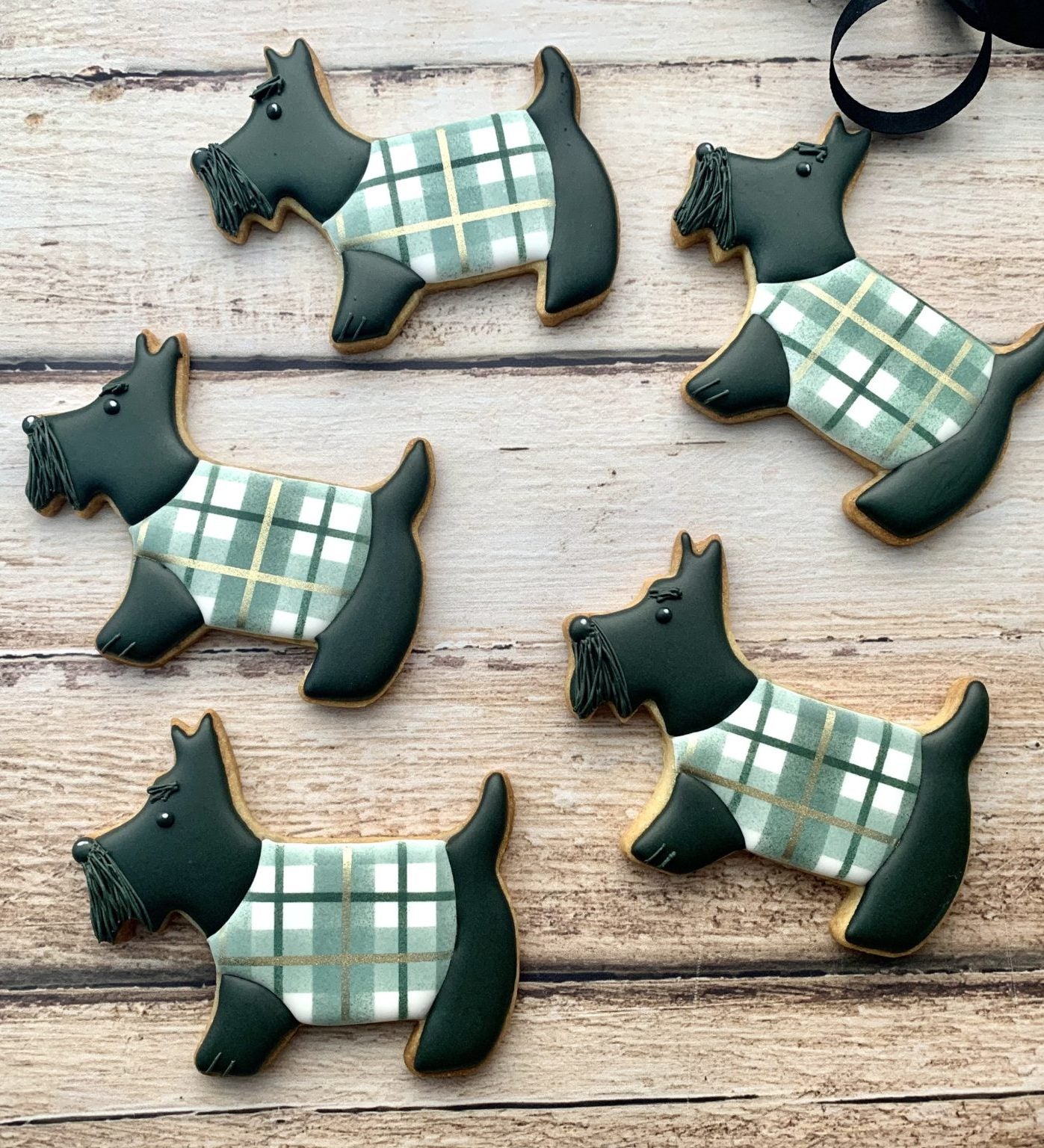 *Plaid design 3 set cookie stencil